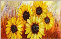 Diamentowa Mozaika Haft Diamentowy Słoneczniki Na Polu 80x40cm