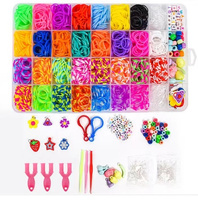 GUMKI DO ROBIENIA BRANSOLETEK DUŻY ZESTAW KREATYWNY DIY 1400szt LOOM BANDS